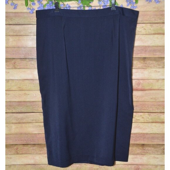 Vintage NWT ML Studio Women's Navy Blue Skirt Suit Plus Size 22W Career Church - Picture 11 of 16